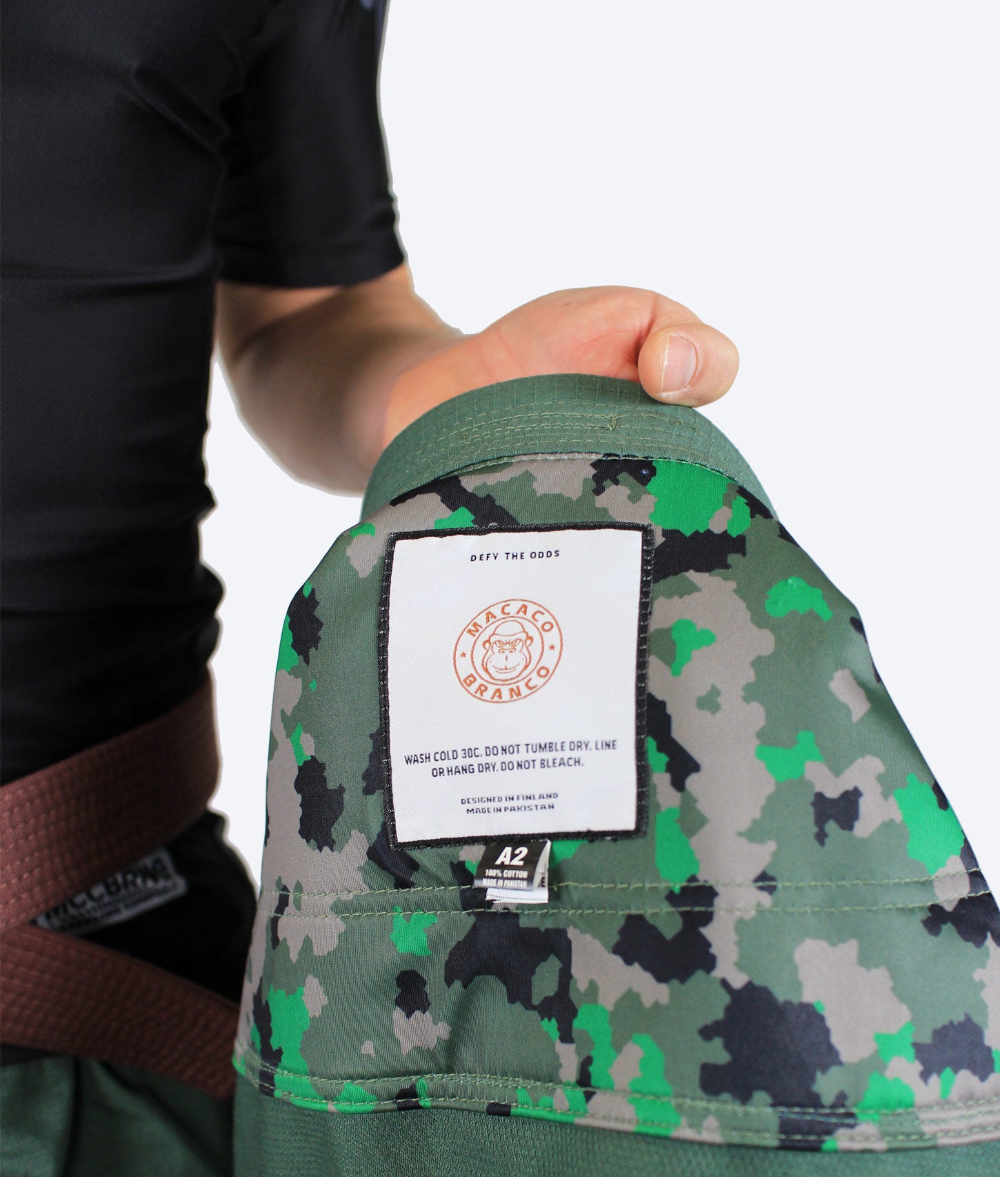 Premium "Vihreä Camo" BJJ puku