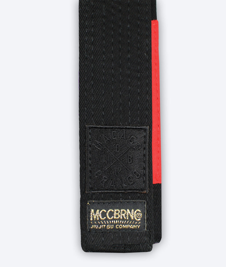 BJJ Belt - Red Bar - Black