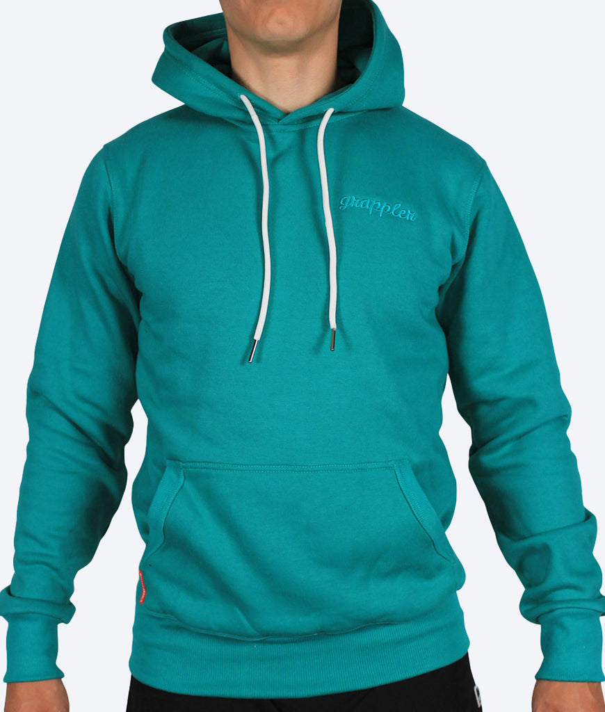 Aqua Green heavy Hoodie - Grappler