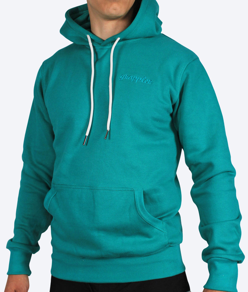 Aqua Green heavy Hoodie - Grappler